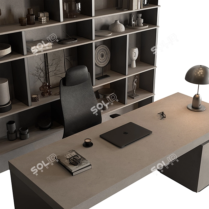  Executive Office Desk - Boss 641 3D model image 2