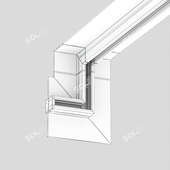 Angle Connector for Microcosm Track 3D model image 2