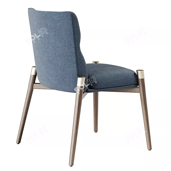 Elegant Atelier Chairs with Bronze Accents 3D model image 4