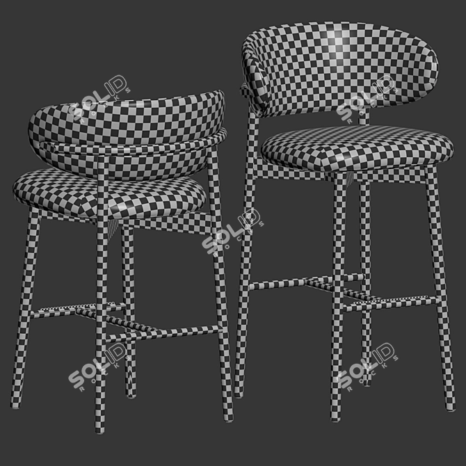 Elegant Oleandro Stool Calligaris Modern 3D model image 6