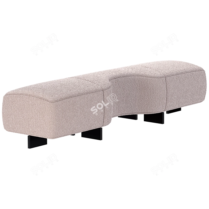 Minotti Ottoman Yves Bed 3D model image 2