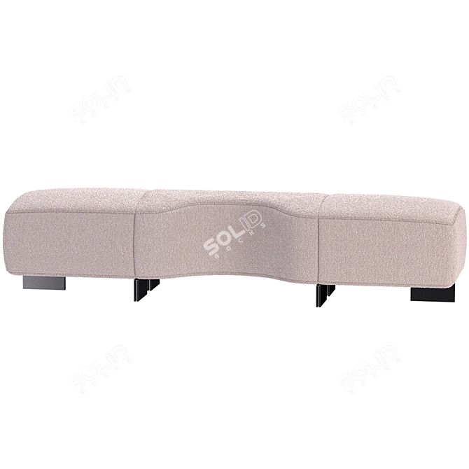 Minotti Ottoman Yves Bed 3D model image 3