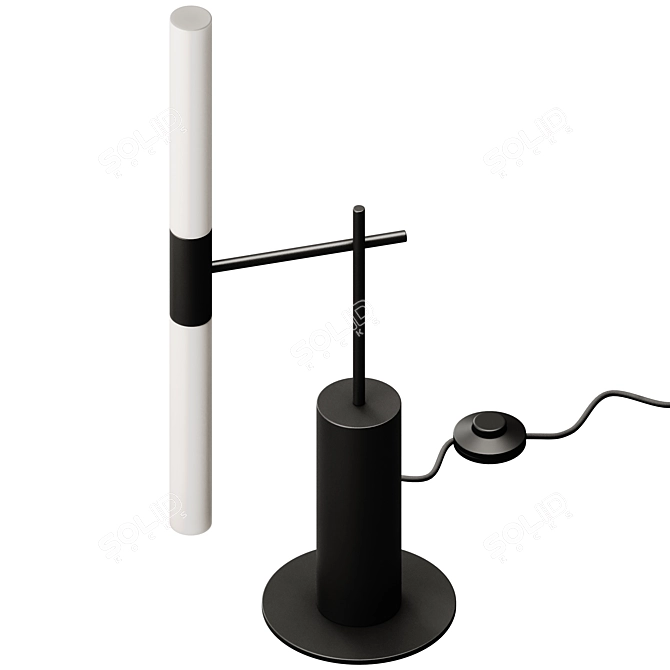 Modern LED Metal Table Lamp 3D model image 2