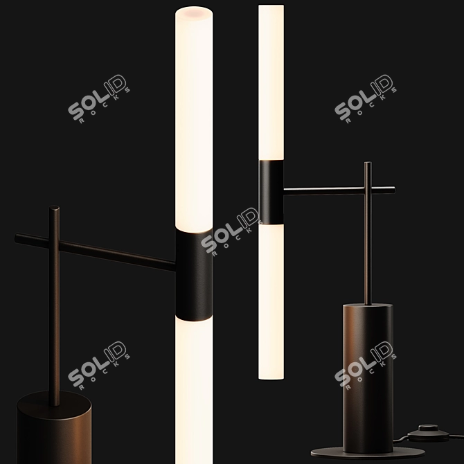 Modern LED Metal Table Lamp 3D model image 3