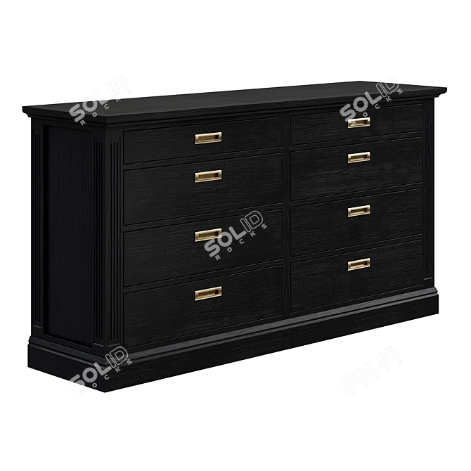 Vivid Veneer Vaza Wood Chest 3D model image 6