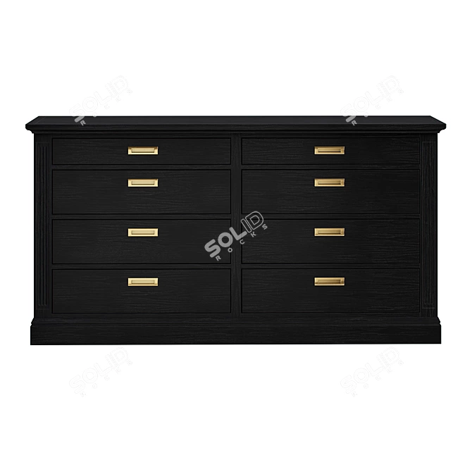 Vivid Veneer Vaza Wood Chest 3D model image 7