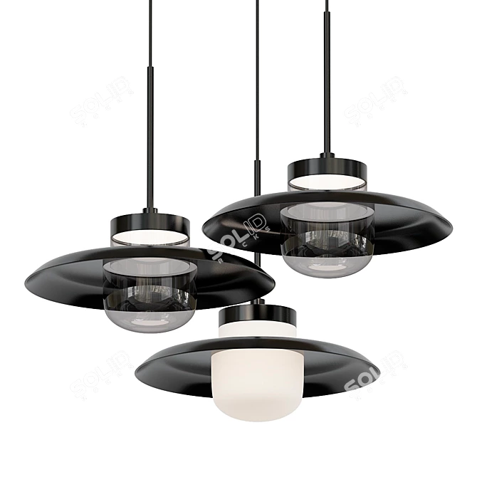 Contemporary Pendant Lamp Ruben 3D model image 1