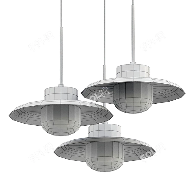 Contemporary Pendant Lamp Ruben 3D model image 5