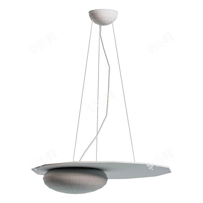 Loft Ribbon Style Pendant Light 3D model image 2