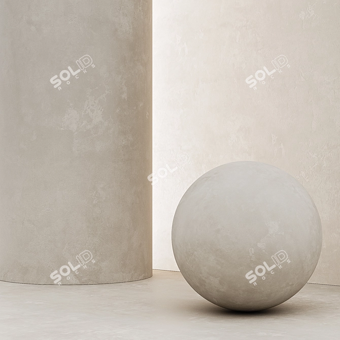 Colorable Decorative Plaster Texture 3D model image 2