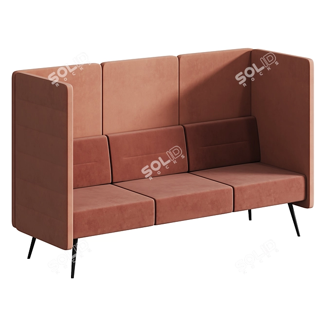 High-back Sofa CUF Milano DIVA 3D model image 1