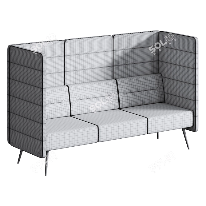 High-back Sofa CUF Milano DIVA 3D model image 3