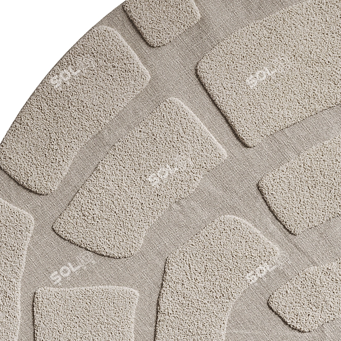 Bajelo Round Rug, Enhanced Texture 3D model image 3