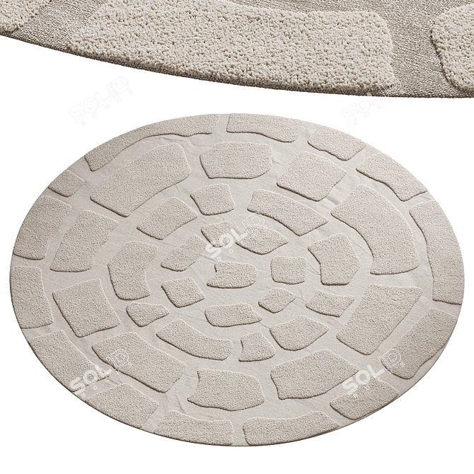 Bajelo Round Rug, Enhanced Texture 3D model image 9