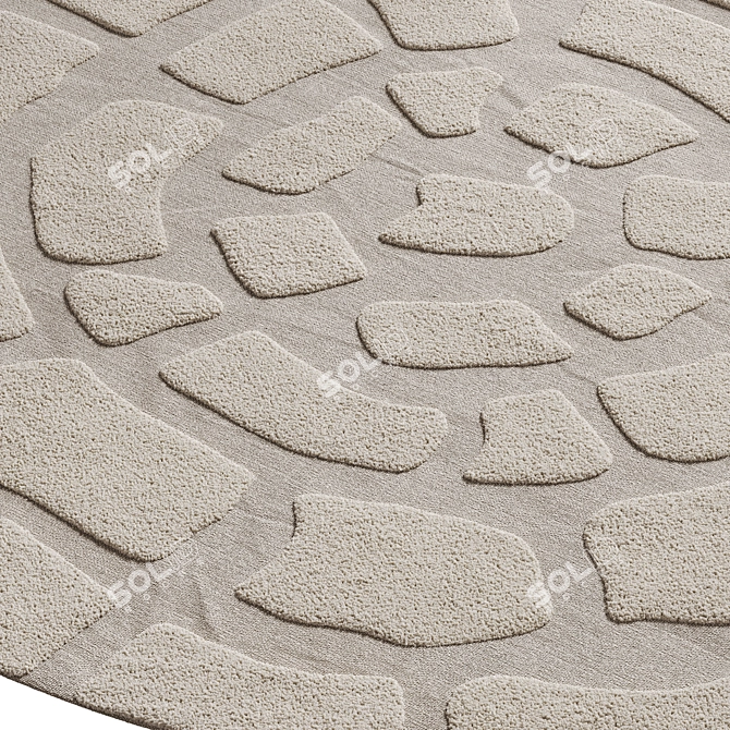 Bajelo Round Rug, Enhanced Texture 3D model image 12
