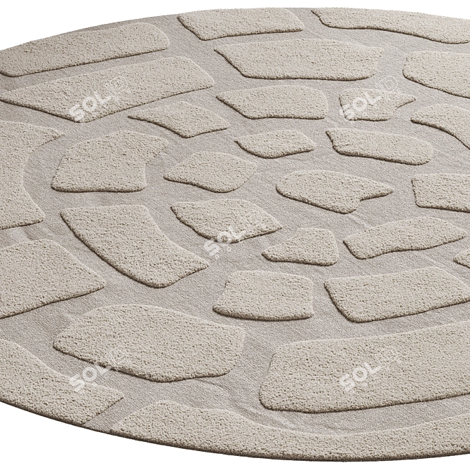 Bajelo Round Rug, Enhanced Texture 3D model image 13