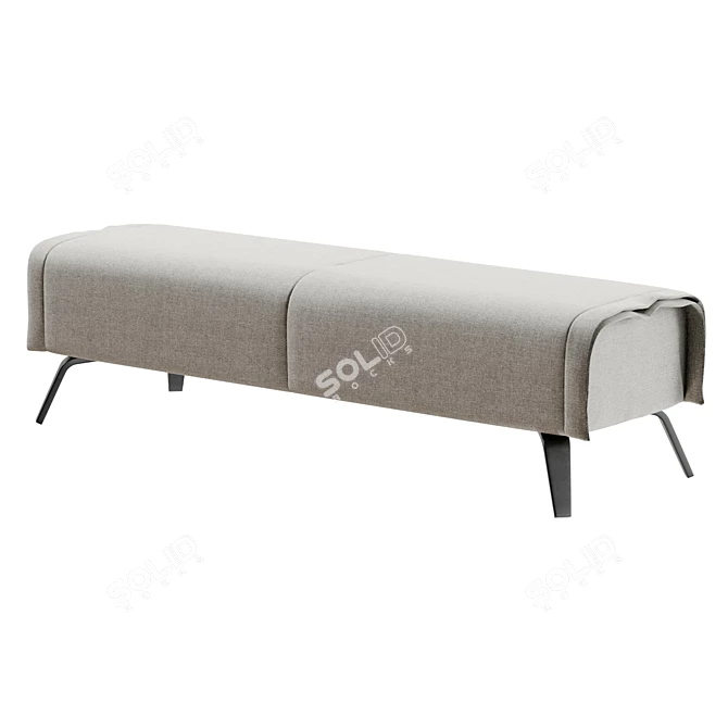 Modern Cuff Bench Design 3D model image 1