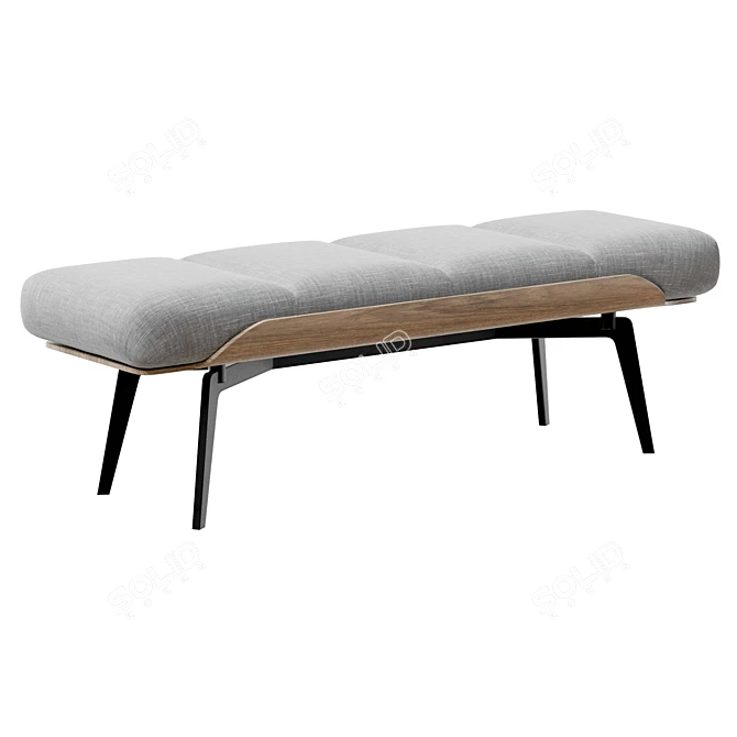 Modern Minimalistic Olos Bench 3D model image 1