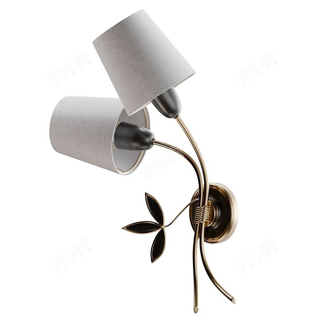 1950s Swedish Designer Sconce, Metal 3D model image 4