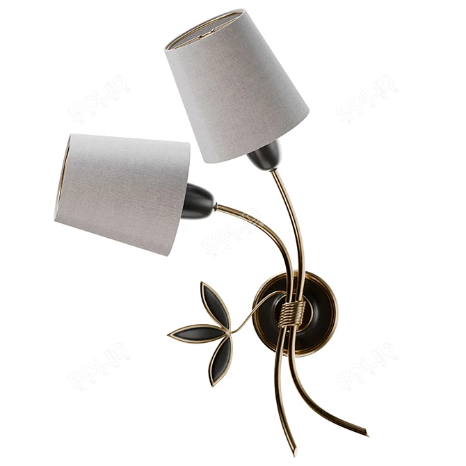 1950s Swedish Designer Sconce, Metal 3D model image 5