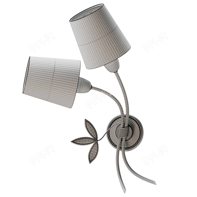 1950s Swedish Designer Sconce, Metal 3D model image 6