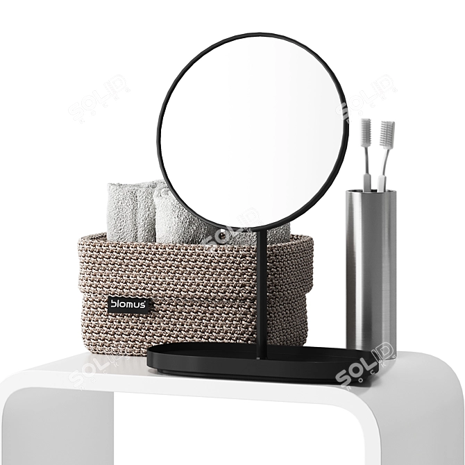 Modern Bathroom Accessory Set - 3D Model 3D model image 3