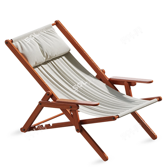 Portable Folding Beach Chair 3D model image 1