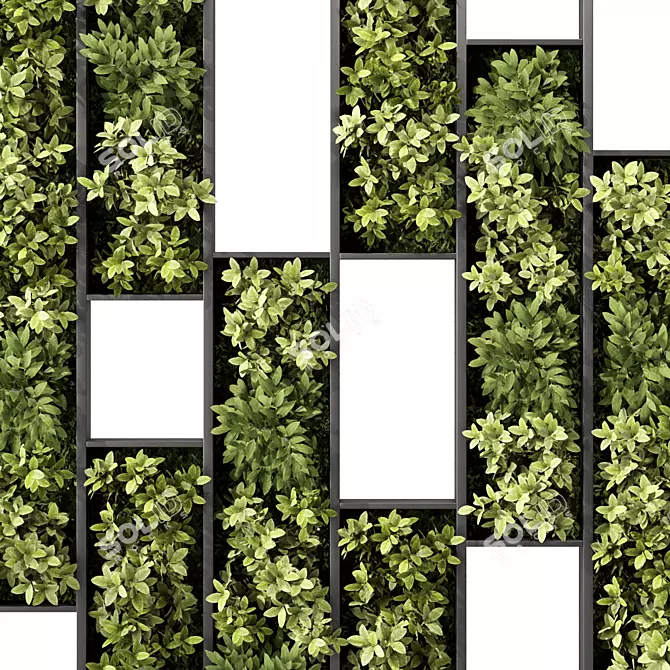 Harmony Green Wall Divider 3D model image 2