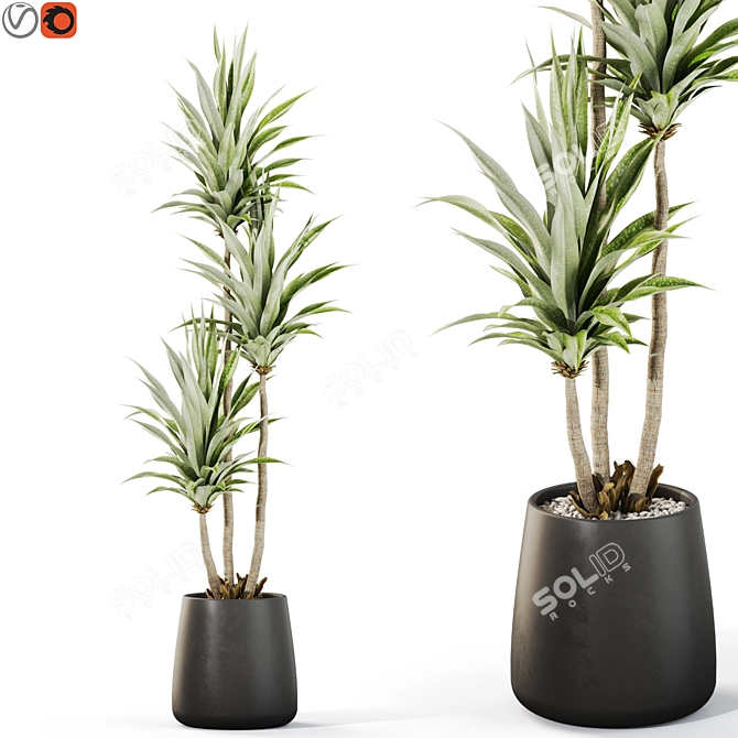 Vibrant Plant Collection 800+ Polygons 3D model image 1