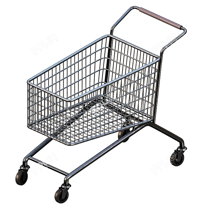 Premium Service Cart 4K Texture 3D model image 2