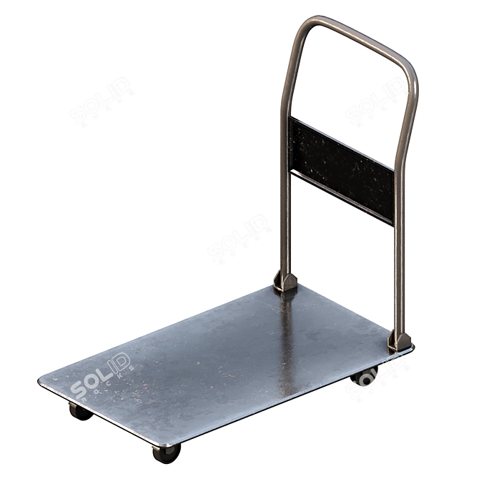 Premium Service Cart 4K Texture 3D model image 5