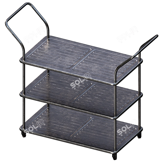 Premium Service Cart 4K Texture 3D model image 7