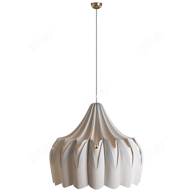 Flower Shape Pendant Light 3D model image 2