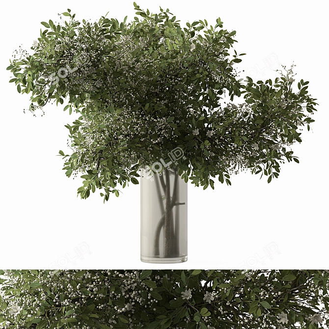 Green Branch Bouquet 193 3D model image 2