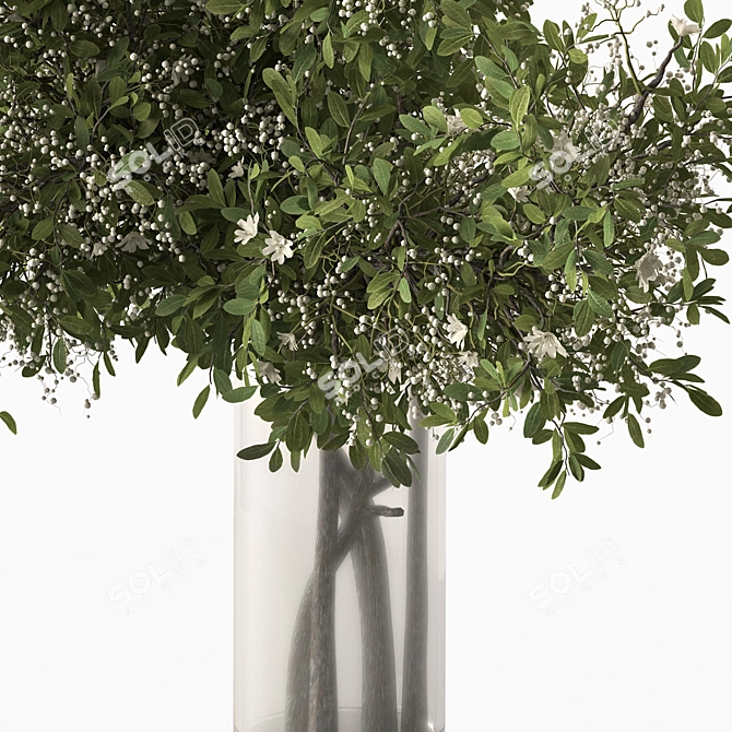Green Branch Bouquet 193 3D model image 4