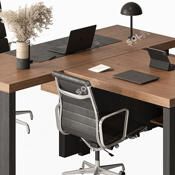 Executive Manager Desk - Office Furniture 3D model image 4