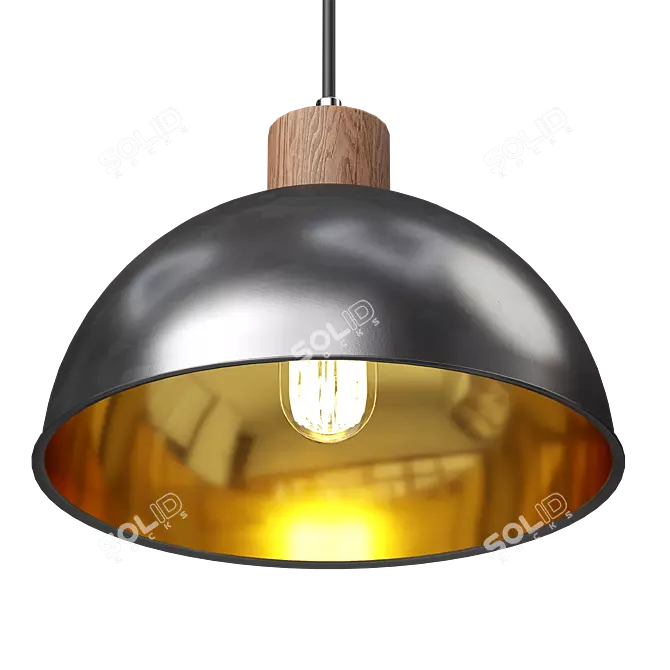 Hand-Painted Lindby Durbis Pendant Light 3D model image 4