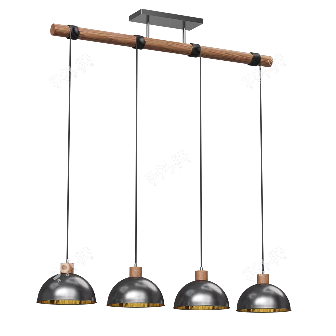 Hand-Painted Lindby Durbis Pendant Light 3D model image 5