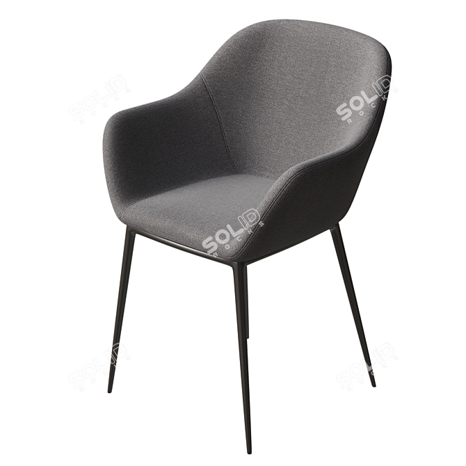 Modern Island Dining Table Set 3D model image 3