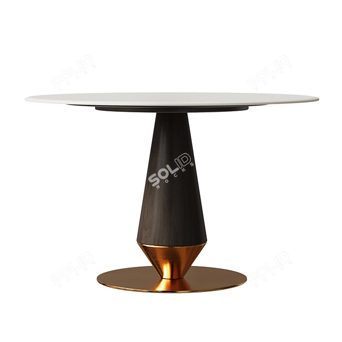 Modern Island Dining Table Set 3D model image 4