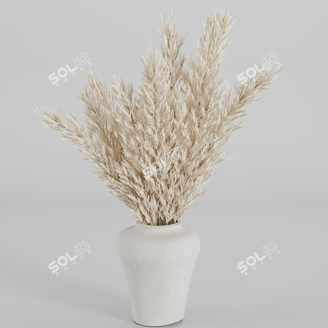 Elegant Pampas Vase Set49 3D model image 1