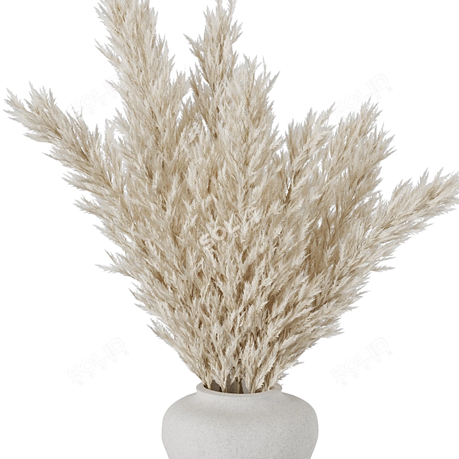 Elegant Pampas Vase Set49 3D model image 4