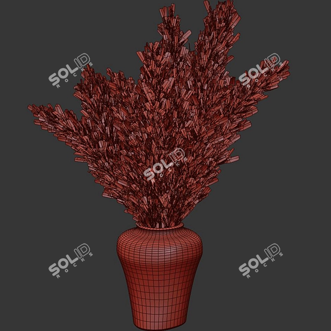 Elegant Pampas Vase Set49 3D model image 5