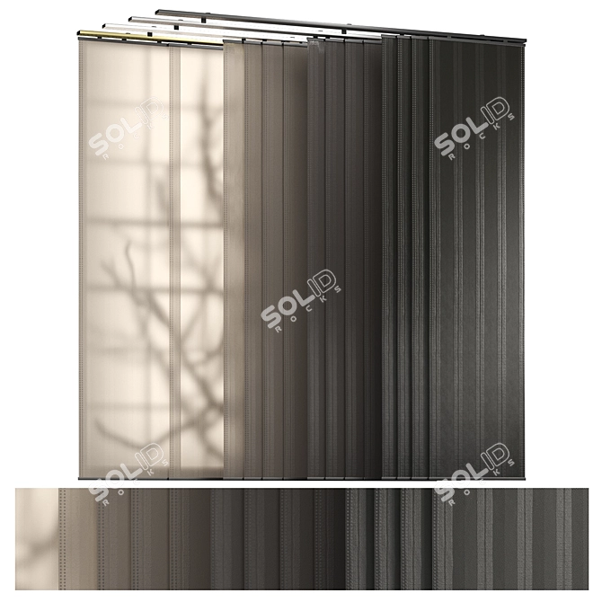 ShadowPlay Vertical Blinds 02 3D model image 3