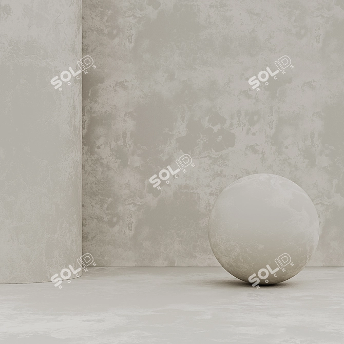 Customizable Decorative Plaster Texture 3D model image 1