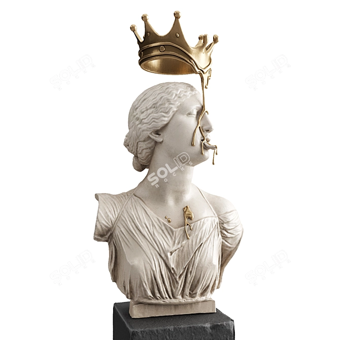 Regal Meltdown Metal Art Sculpture 3D model image 3