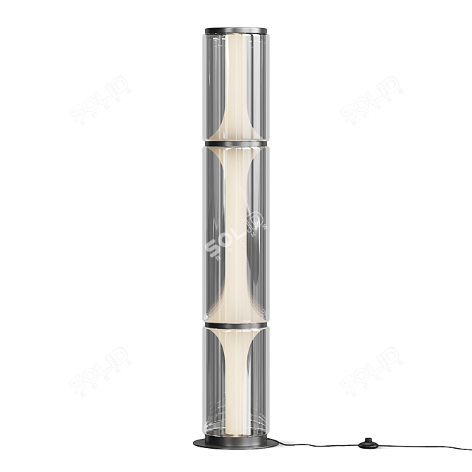 Adjustable Height Modern Floor Lamp 3D model image 2