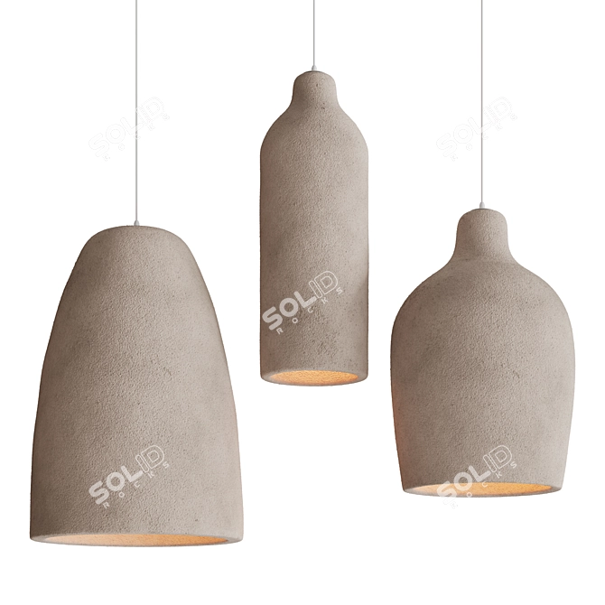 Japanese Wabi Sabi Pendant Lights 3D model image 1