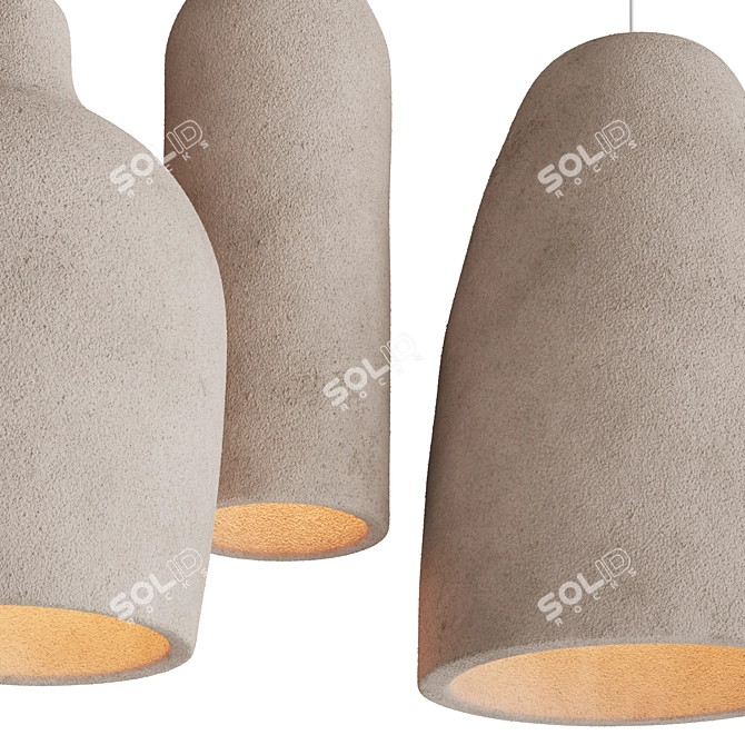 Japanese Wabi Sabi Pendant Lights 3D model image 7