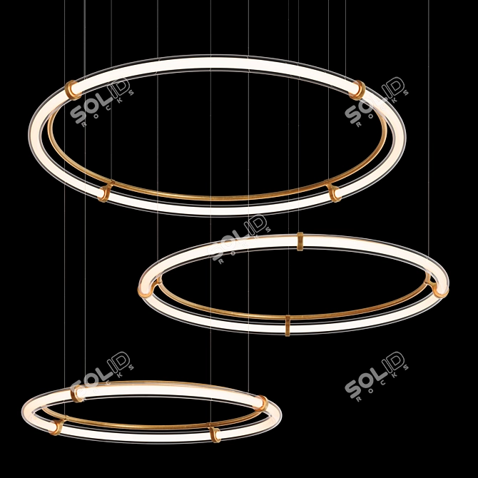 Circular Lights Trio: Henge Legacy 3D model image 1